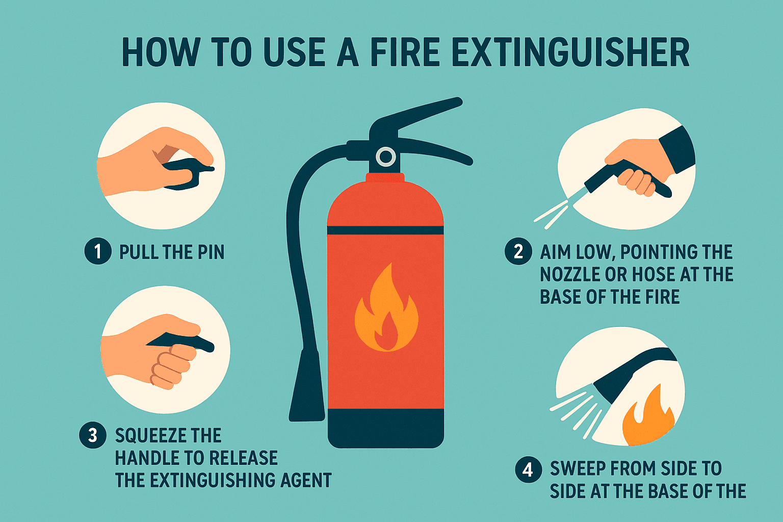 Fire extinguisher usage guide